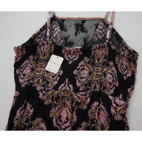 Free People OB1469383 Women's Sz M Black Combo That Moment Maxi Slip Dress $118+ - Picture 6 of 11